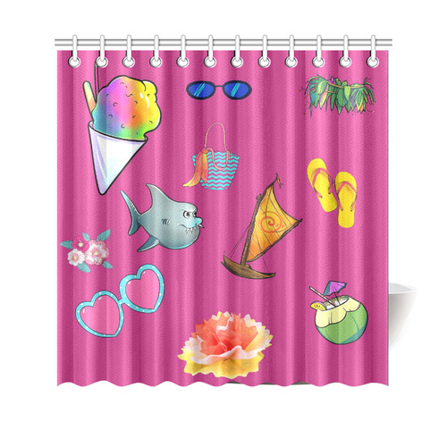 Aloha - Summer Fun 1 Shower Curtain 69"x70"