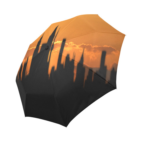 Owl Sunset Silhouette Auto-Foldable Umbrella (Model U04)