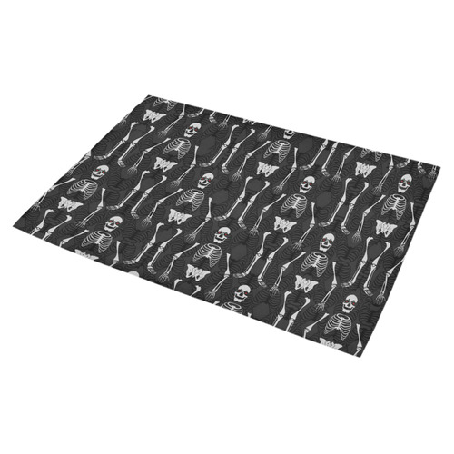 Black & White Skeletons Halloween Azalea Doormat 30" x 18" (Sponge Material)
