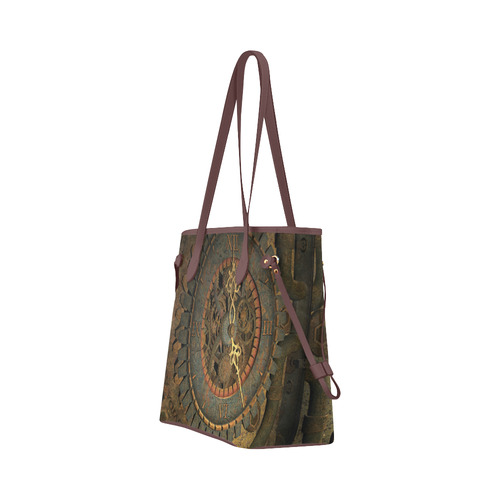 Steampunk, clockwork Clover Canvas Tote Bag (Model 1661)