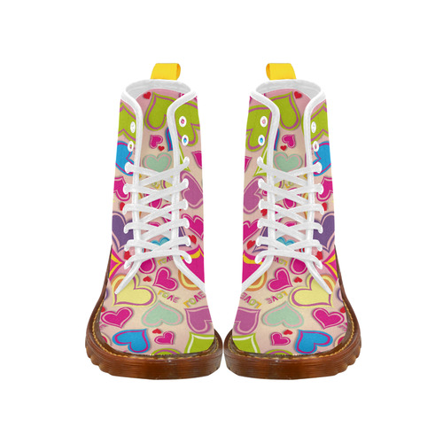COLORFUL HEARTS Martin Boots For Women Model 1203H