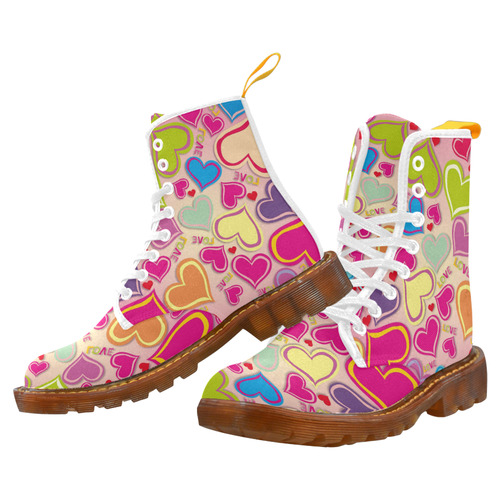 COLORFUL HEARTS Martin Boots For Women Model 1203H