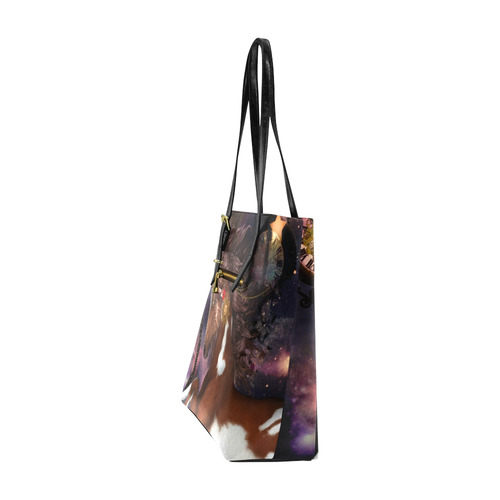 Awesome steampunk horse with clocks gears Euramerican Tote Bag/Small (Model 1655)