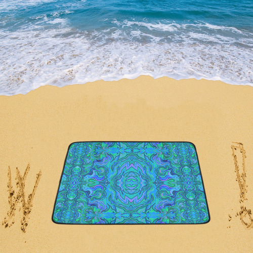 water art pattern beach mat Beach Mat 78"x 60"