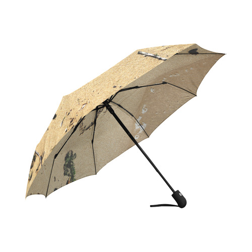 Hearts Written In Sand Auto-Foldable Umbrella (Model U04)