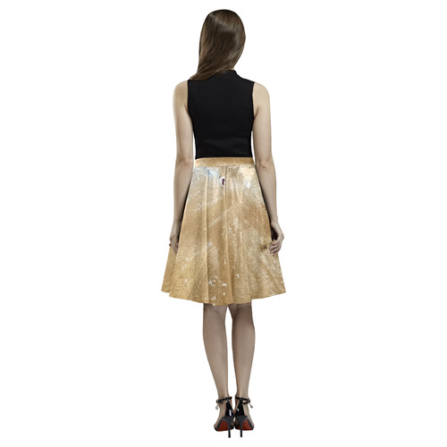 Beach Melete Pleated Midi Skirt (Model D15)