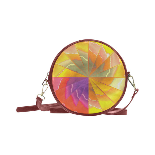 Autumn Bright Swirl Round Sling Bag (Model 1647)