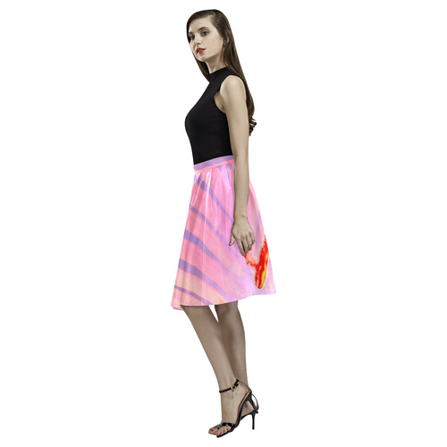 ice fire Melete Pleated Midi Skirt (Model D15)