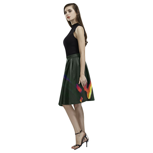 midnight Melete Pleated Midi Skirt (Model D15)