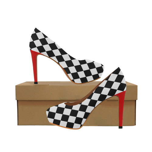 Harlequin Checkerboard Print Shoes 