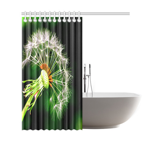 Dandelion Flower Floral Nature Art Shower Curtain 69"x70"