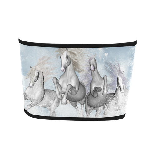 Awesome white wild horses Bandeau Top