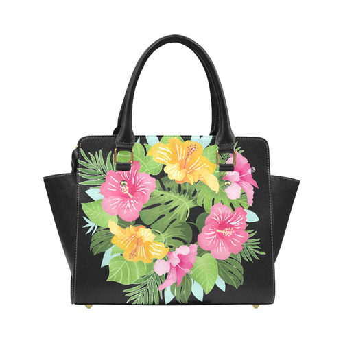 Aloha Tropical Floral Hawaiian Flowers Classic Shoulder Handbag (Model 1653)
