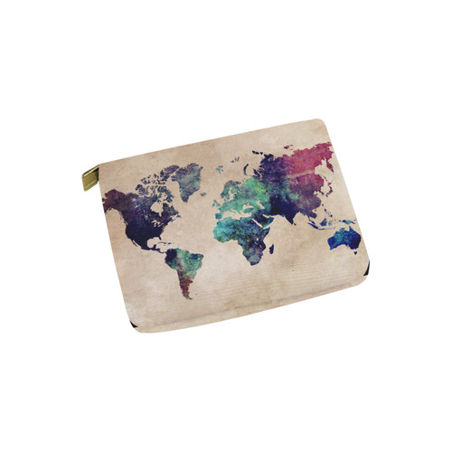world map Carry-All Pouch 6''x5''