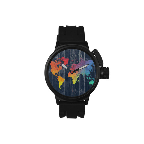 world map Men's Sports Watch(Model 309)