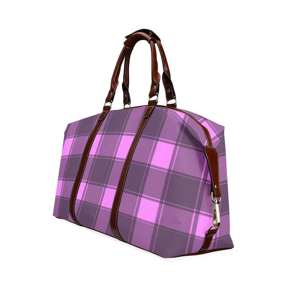 pink plaid handbag