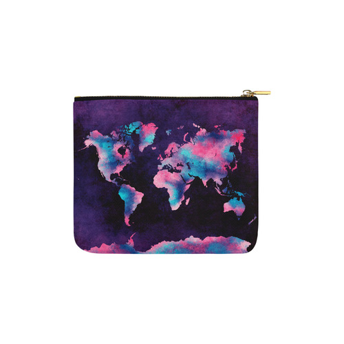 world map Carry-All Pouch 6''x5''