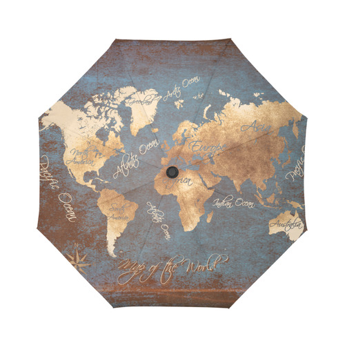world map Auto-Foldable Umbrella (Model U04)