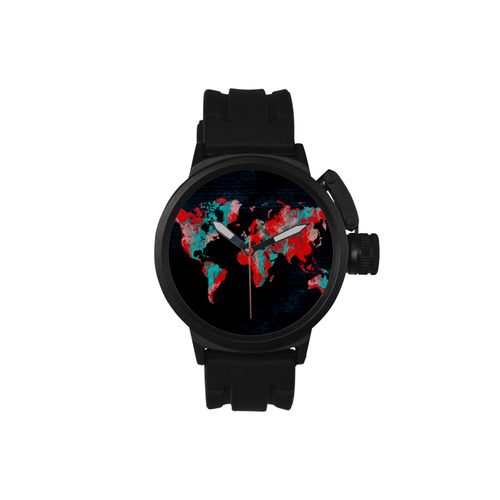 world map Men's Sports Watch(Model 309)