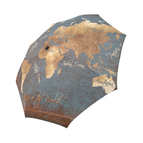 world map Auto-Foldable Umbrella (Model U04)