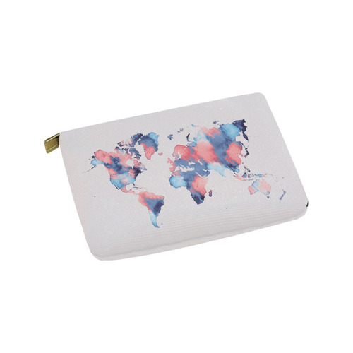 world map Carry-All Pouch 9.5''x6''