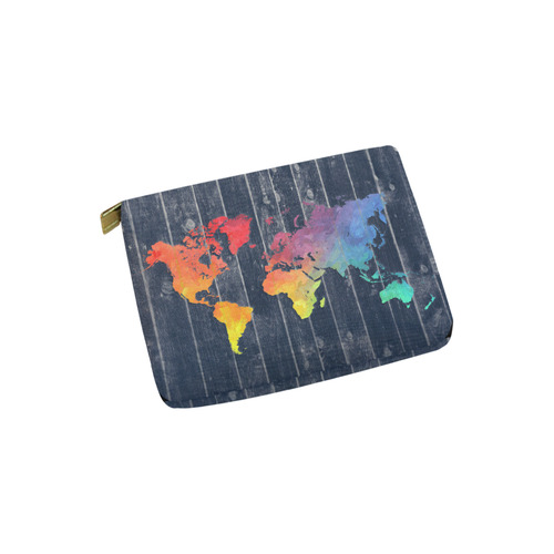 world map Carry-All Pouch 6''x5''