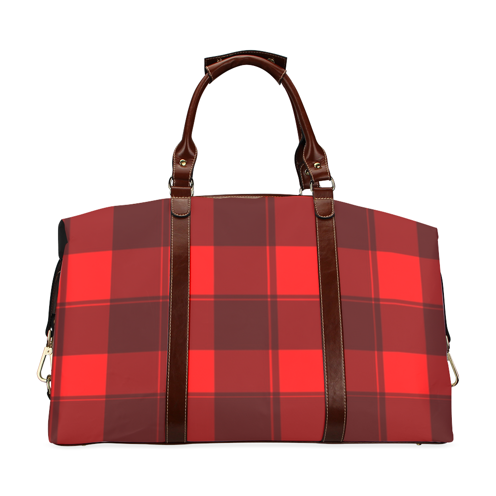 Red Plaid Travel Bag Classic Travel Bag (Model 1643) Remake ID D1835257