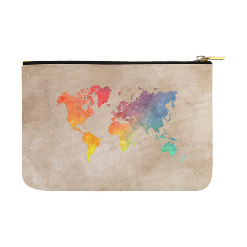 world map Carry-All Pouch 12.5''x8.5''