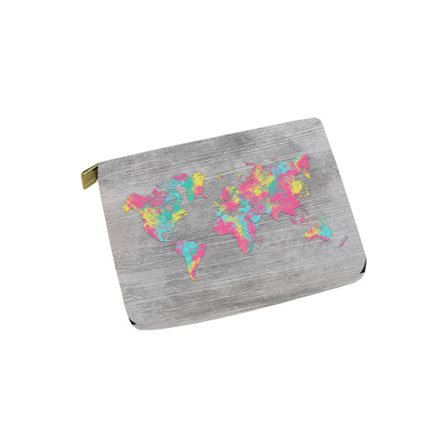 world map Carry-All Pouch 6''x5''