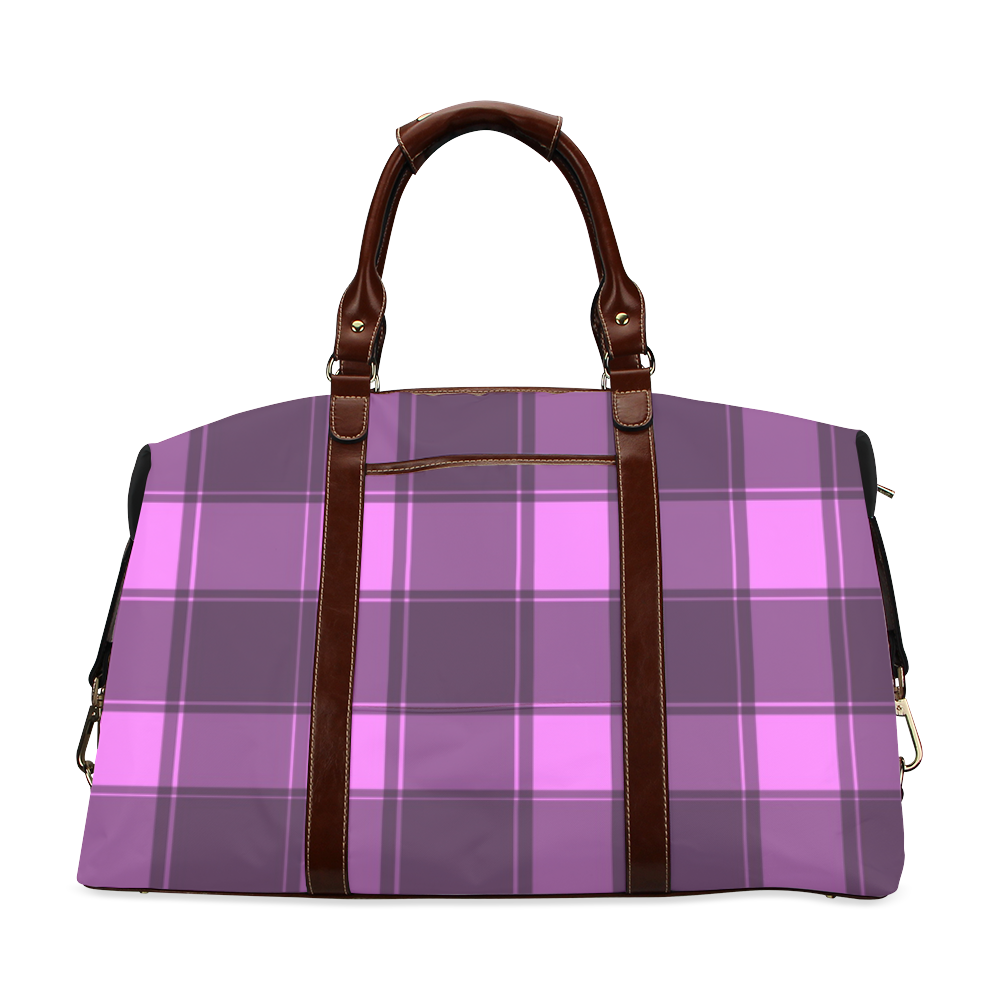 pink plaid handbag