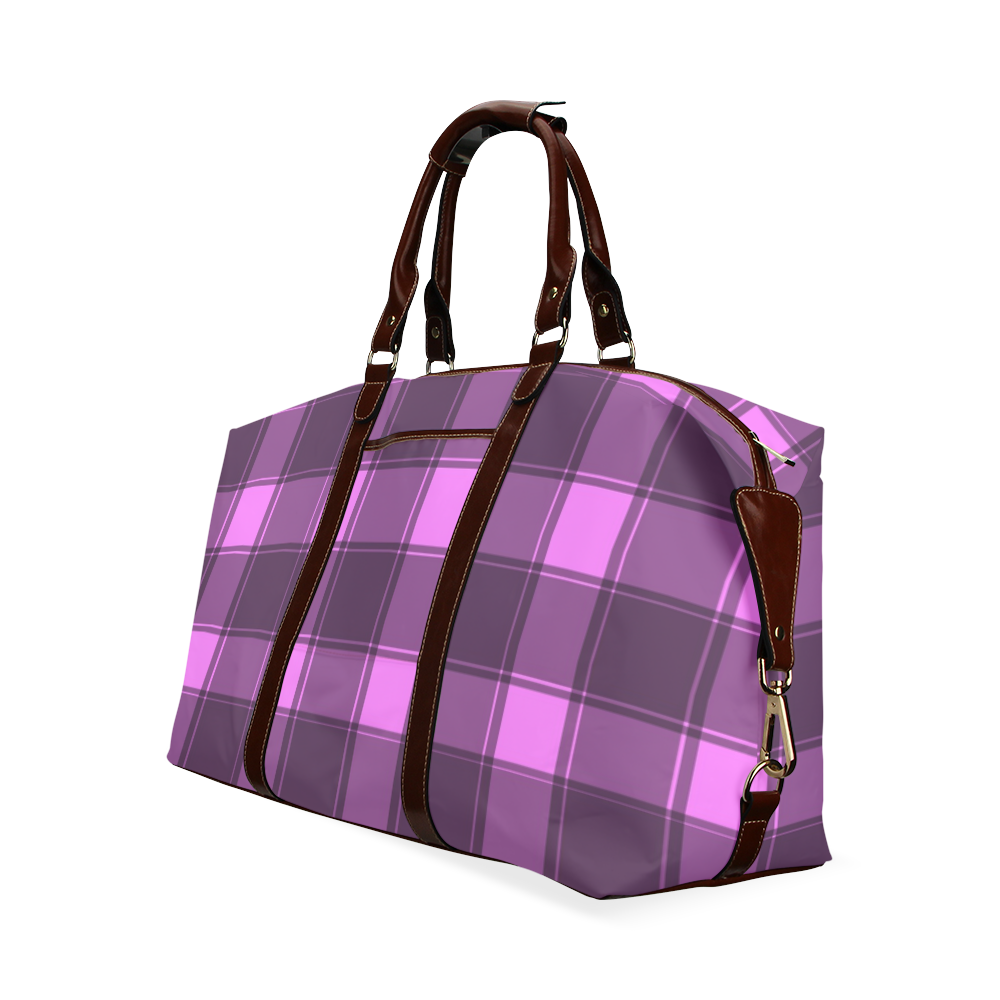 pink plaid handbag