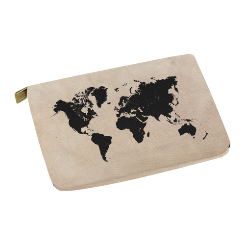 world map Carry-All Pouch 12.5''x8.5''