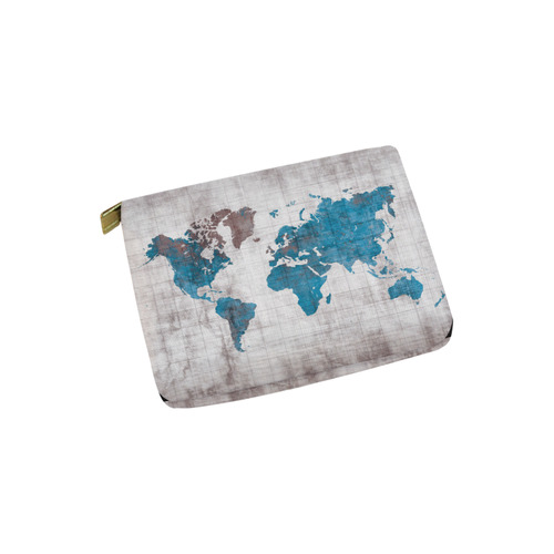 world map Carry-All Pouch 6''x5''