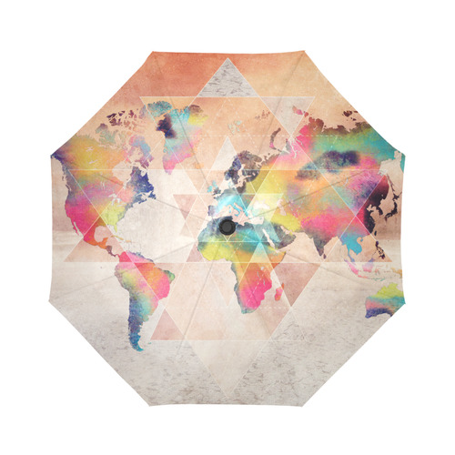 world map Auto-Foldable Umbrella (Model U04)