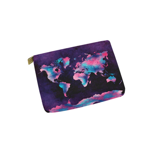 world map Carry-All Pouch 6''x5''