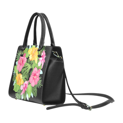 Aloha Tropical Floral Hawaiian Flowers Classic Shoulder Handbag (Model 1653)