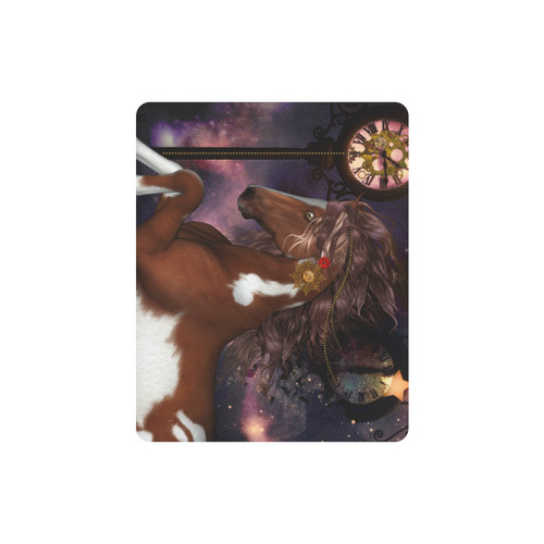 Awesome steampunk horse with clocks gears Rectangle Mousepad