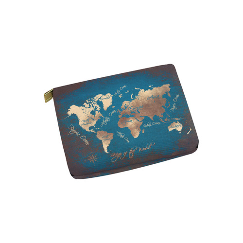 world map Carry-All Pouch 6''x5''