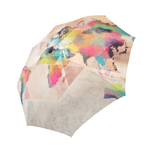 world map Auto-Foldable Umbrella (Model U04)