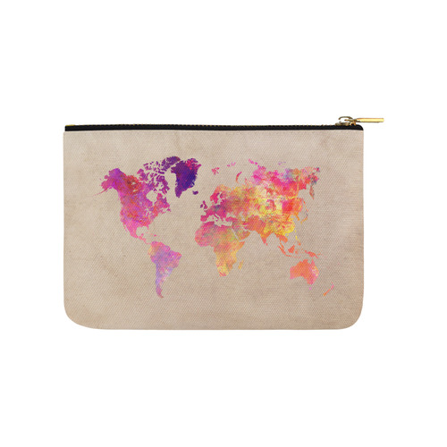 world map Carry-All Pouch 9.5''x6''