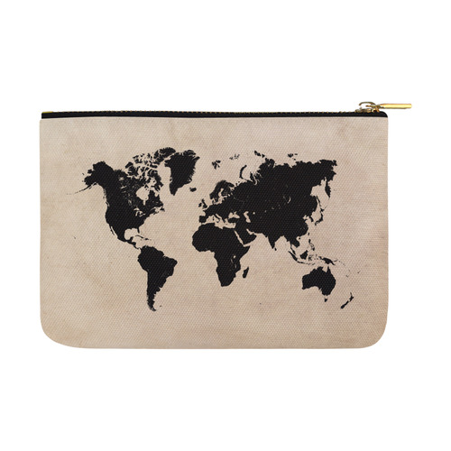 world map Carry-All Pouch 12.5''x8.5''