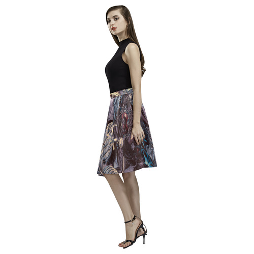 flowers 9 Melete Pleated Midi Skirt (Model D15)