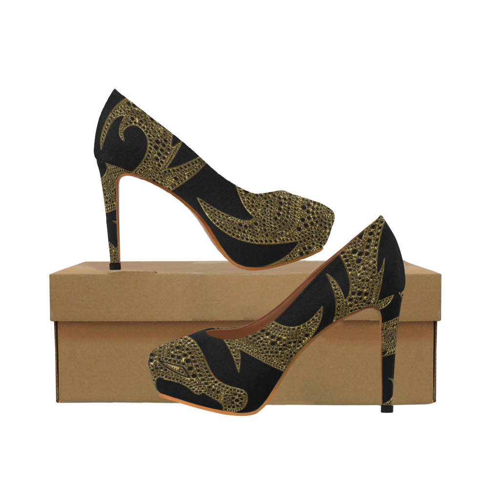 antique gold heels