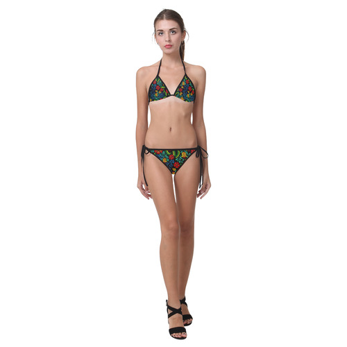 MosaicArt tropic floral by JamColors Custom Bikini Swimsuit (Model S01)