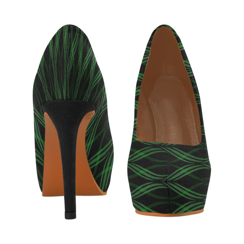 green ribbon heels