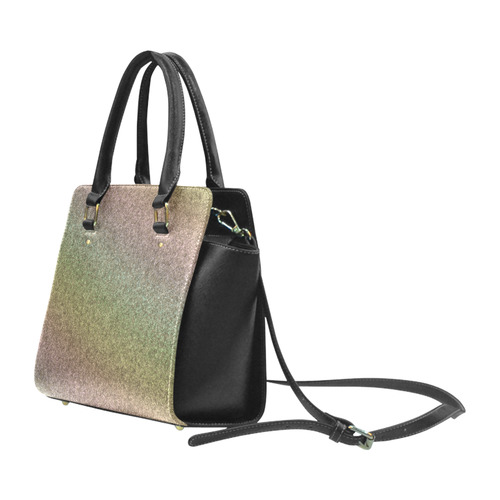 Rainbow Gold Pastel Gradient Classic Shoulder Handbag (Model 1653)