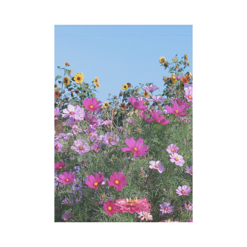 Summer Flowers Garden Flag 28''x40'' （Without Flagpole）