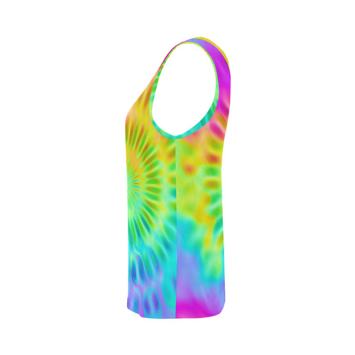 Magic Fractal Flower Neon Colored All Over Print Tank Top for Women (Model T43)