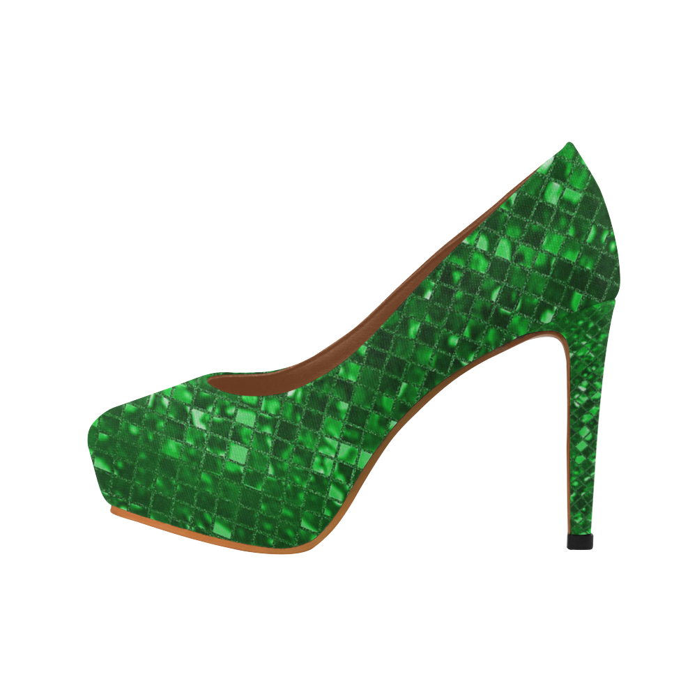emerald green sparkly heels