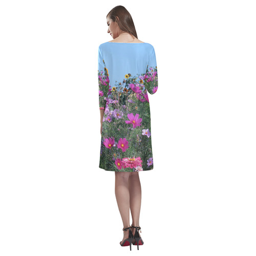 Summer Flowers Rhea Loose Round Neck Dress(Model D22)